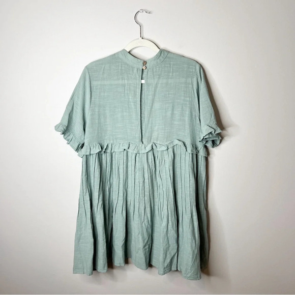 Free People Quiet Solitude Mini Dress in Mist Blue - Picture 7 of 8